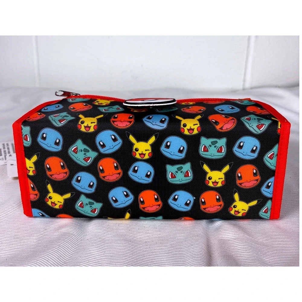 Pokemon Utility Case Pencil Pouch Pikachu Charmander Squirtle Bulbasaur NWT